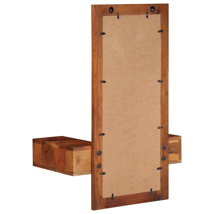 Oglindă de perete cu sertare 60x33x90 cm lemn masiv de salcâm - WALTI WALTI