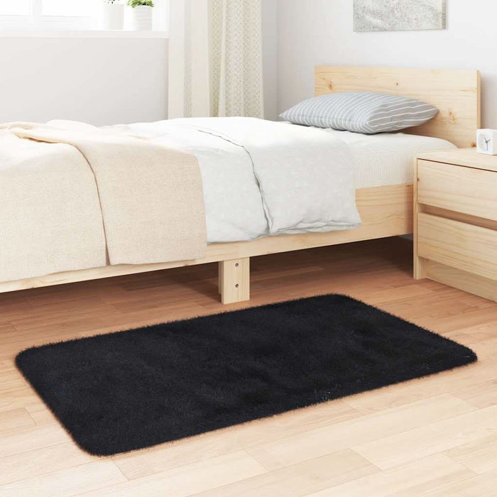 Covor Shaggy cu fir lung NAVARRA negru, 60x100 cm, poliester - WALTI WALTI