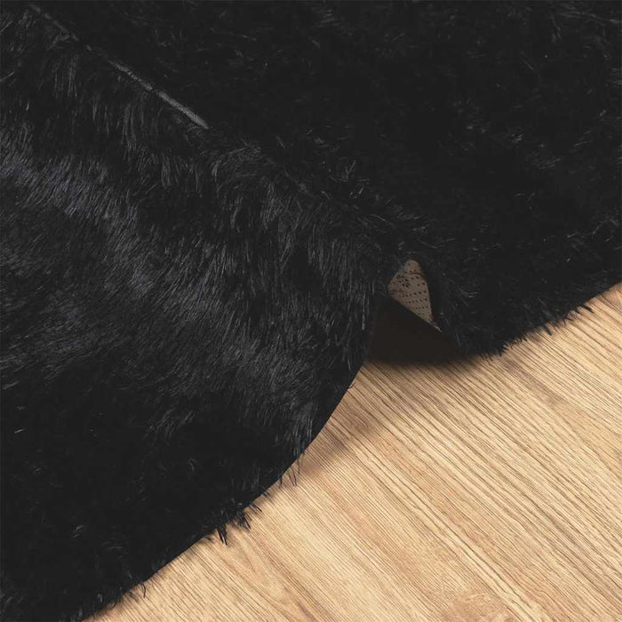Covor Shaggy cu fir lung NAVARRA negru, 60x100 cm, poliester - WALTI WALTI