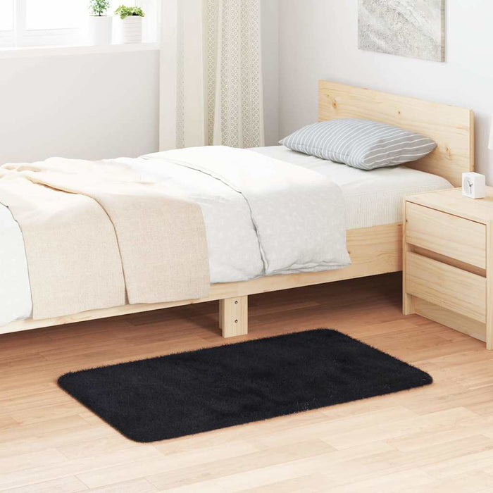 Covor Shaggy cu fir lung NAVARRA negru, 60x100 cm, poliester - WALTI WALTI
