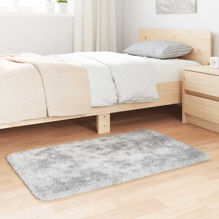 Covor shaggy cu pom înalt, NAVARRA, gri argintiu, 60x100 cm - WALTI WALTI