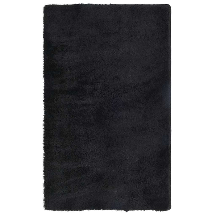 Covor shaggy cu pom înalt, NAVARRA, negru, 80x150 cm, poliester - WALTI WALTI