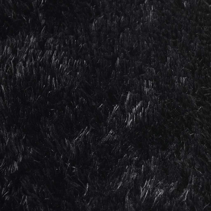 Covor shaggy cu pom înalt, NAVARRA, negru, 80x150 cm, poliester - WALTI WALTI