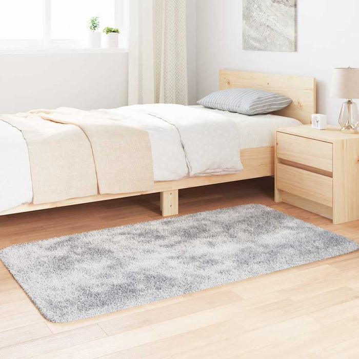 Covor shaggy cu pom înalt, NAVARRA, gri argintiu, 80x150 cm - WALTI WALTI