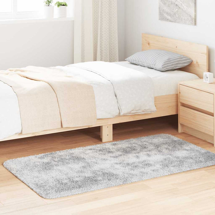 Covor shaggy cu pom înalt, NAVARRA, gri argintiu, 80x150 cm - WALTI WALTI