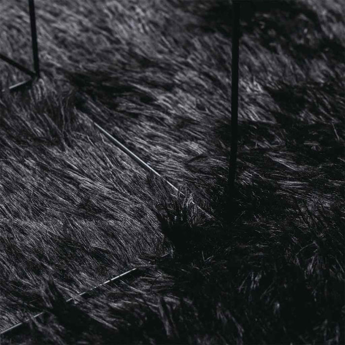 Covor shaggy cu pom înalt, NAVARRA, negru, 120x170cm, poliester - WALTI WALTI