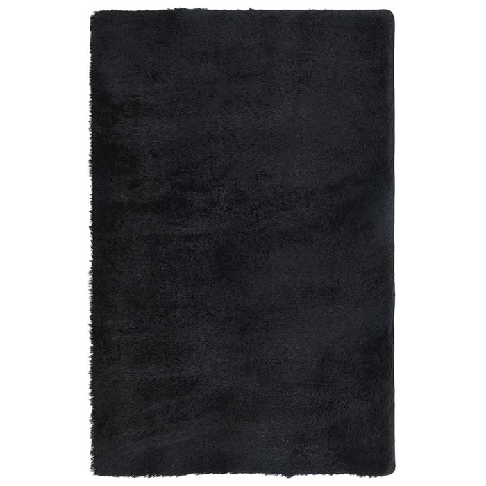 Covor shaggy cu pom înalt, NAVARRA, negru, 130x200cm, poliester - WALTI WALTI