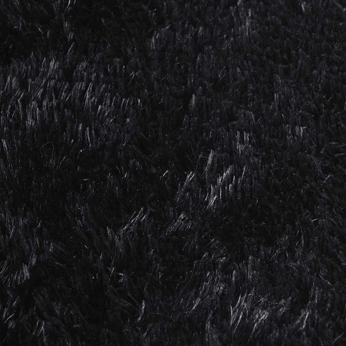 Covor shaggy cu pom înalt, NAVARRA, negru, 130x200cm, poliester - WALTI WALTI