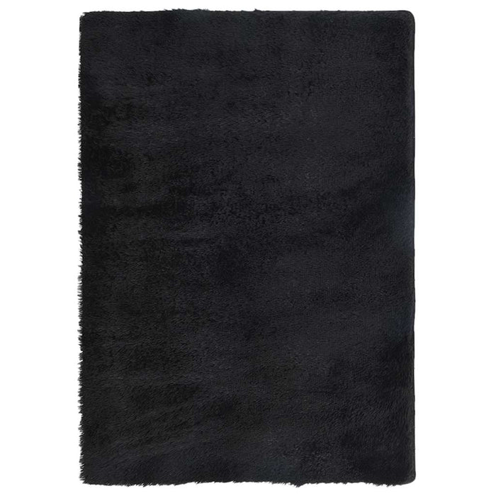 Covor shaggy cu pom înalt, NAVARRA, negru, 160x230cm, poliester - WALTI WALTI