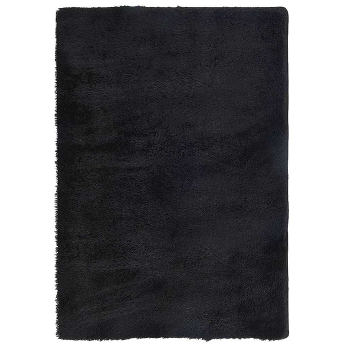 Covor shaggy cu pom înalt, NAVARRA, negru, 200x290cm, poliester - WALTI WALTI