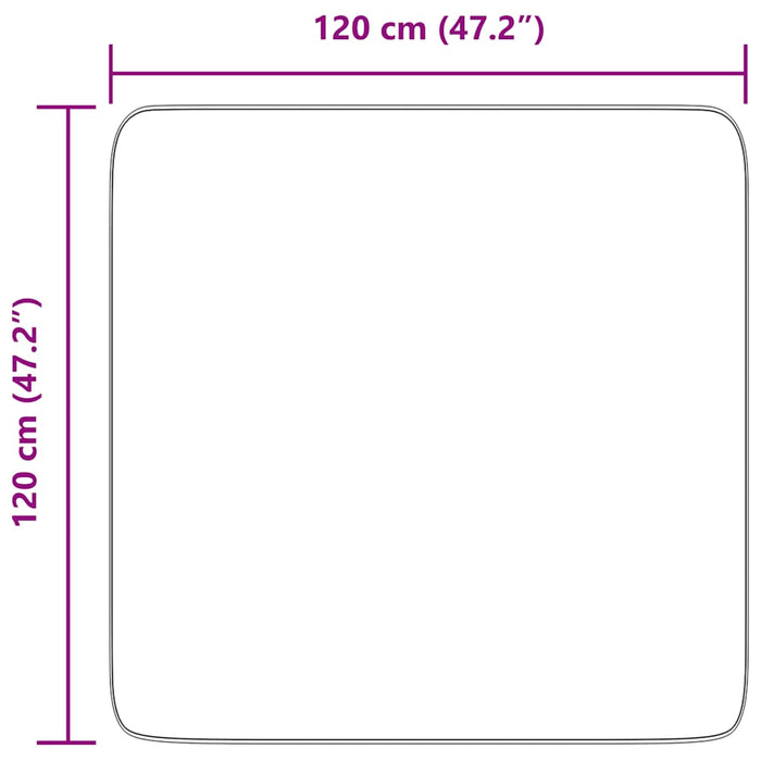 Covor shaggy cu pom înalt, NAVARRA, negru, 120x120cm, poliester - WALTI WALTI