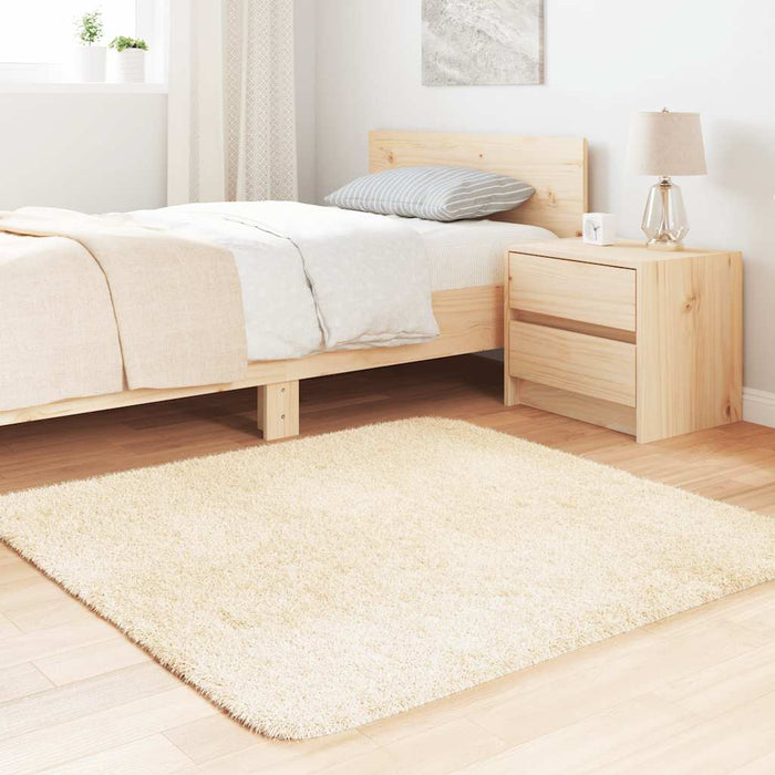 Covor shaggy cu pom înalt, NAVARRA, crem, 120x120 cm, poliester - WALTI WALTI