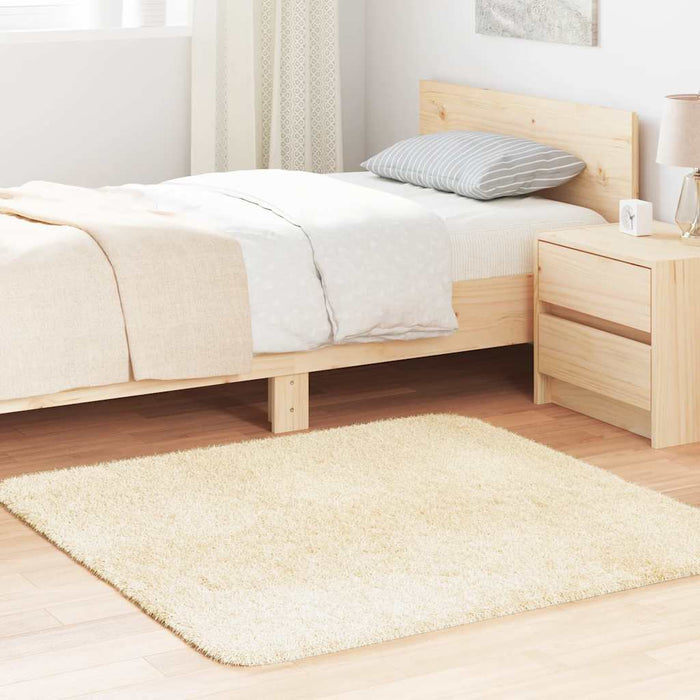 Covor shaggy cu pom înalt, NAVARRA, crem, 120x120 cm, poliester - WALTI WALTI