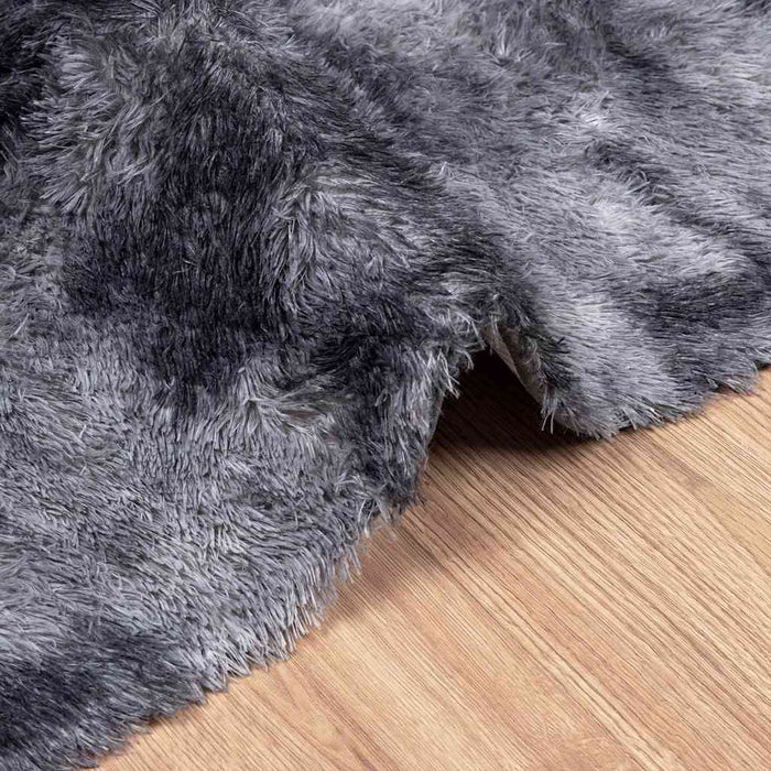 Covor shaggy cu pom înalt, NAVARRA, gri închis, 120x120 cm - WALTI WALTI