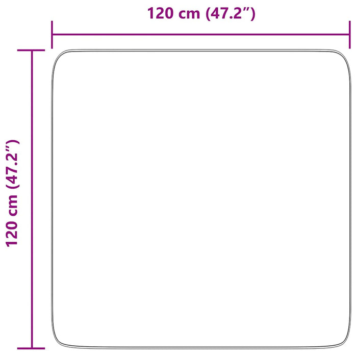 Covor shaggy cu pom înalt, NAVARRA, gri închis, 120x120 cm - WALTI WALTI