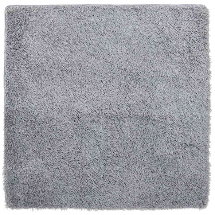 Covor shaggy cu pom înalt, NAVARRA, gri deschis, 120x120 cm - WALTI WALTI