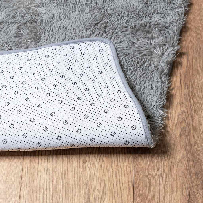 Covor shaggy cu pom înalt, NAVARRA, gri deschis, 120x120 cm - WALTI WALTI