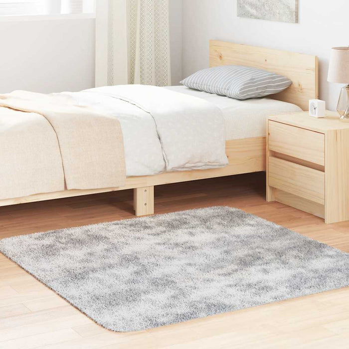Covor shaggy cu pom înalt, NAVARRA, gri argintiu, 120x120 cm - WALTI WALTI