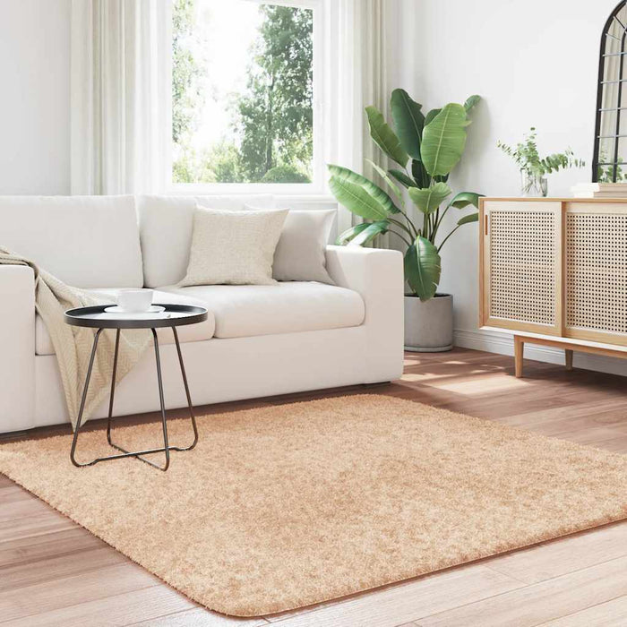 Covor shaggy cu pom înalt, NAVARRA, bej, 160x160 cm, poliester - WALTI WALTI