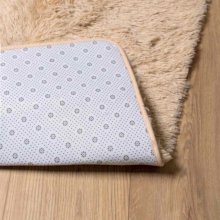 Covor shaggy cu pom înalt, NAVARRA, bej, 160x160 cm, poliester - WALTI WALTI