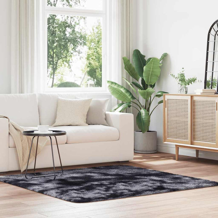 Covor shaggy cu pom înalt, NAVARRA, gri închis, 160x160 cm - WALTI WALTI