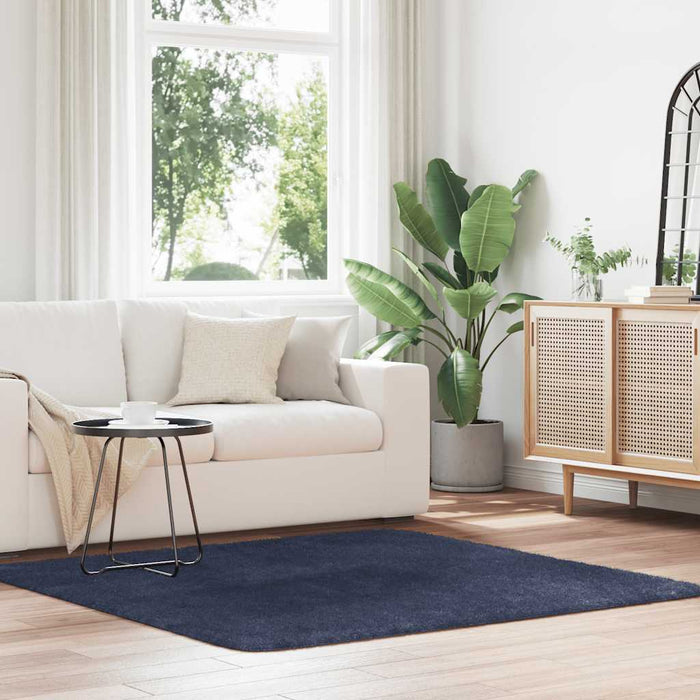 Covor shaggy cu pom înalt, NAVARRA, bleumarin, 160x160 cm - WALTI WALTI