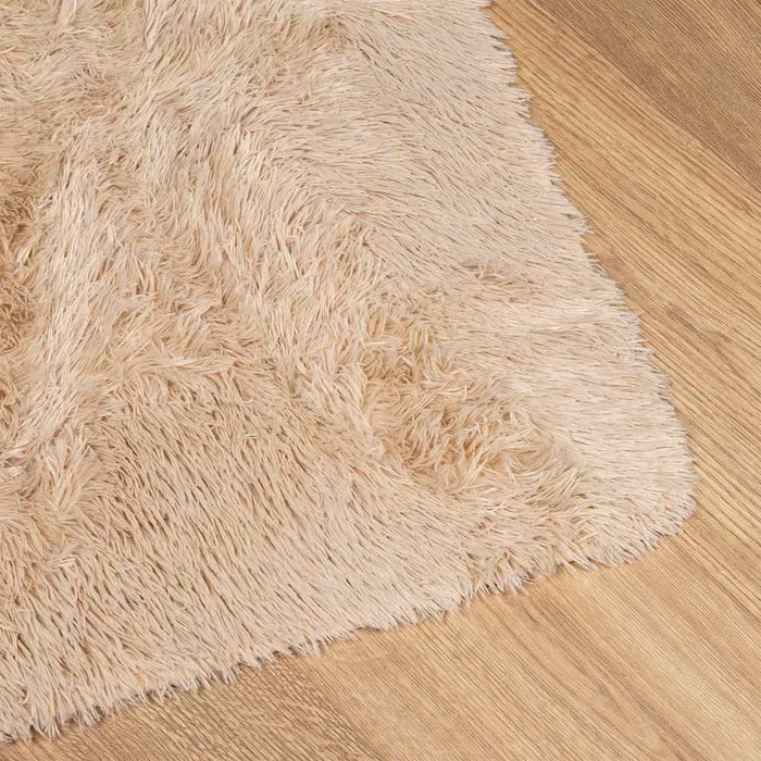 Covor shaggy cu pom înalt, NAVARRA, bej, 200x200 cm, poliester - WALTI WALTI