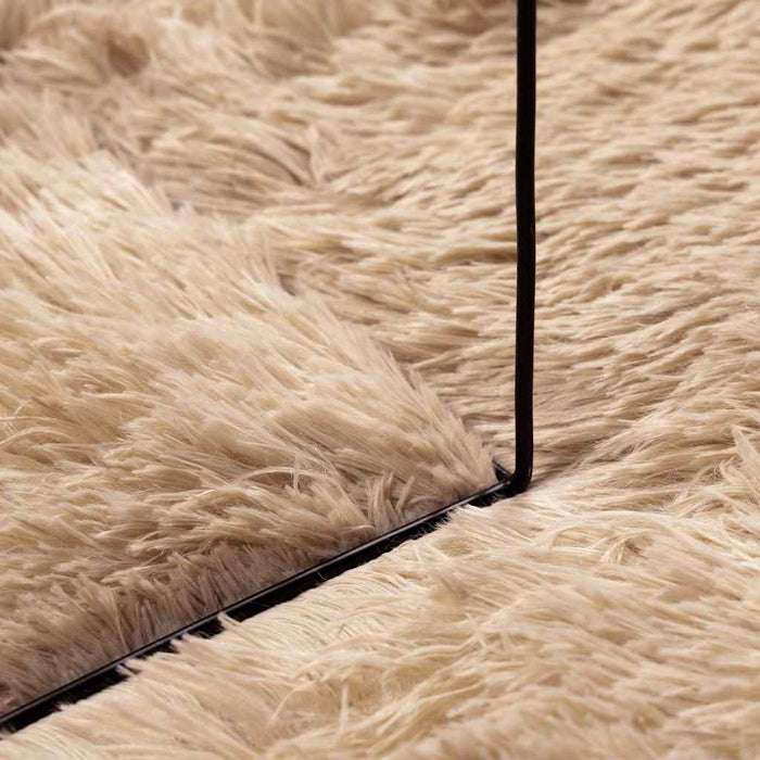 Covor shaggy cu pom înalt, NAVARRA, bej, 200x200 cm, poliester - WALTI WALTI