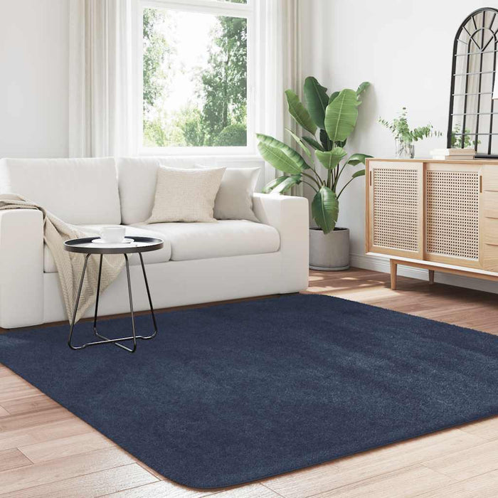 Covor shaggy cu pom înalt, NAVARRA, bleumarin, 200x200 cm - WALTI WALTI
