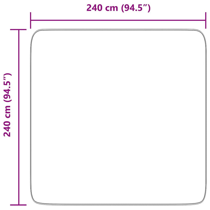 Covor shaggy cu pom înalt, NAVARRA, gri argintiu, 240x240 cm - WALTI WALTI