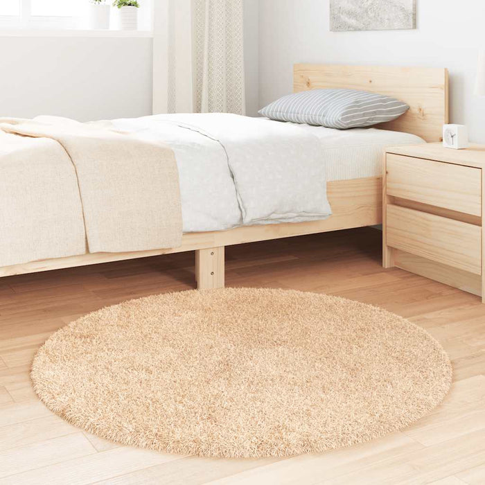 Covor shaggy cu pom înalt, NAVARRA, bej, 100x100 cm, poliester - WALTI WALTI