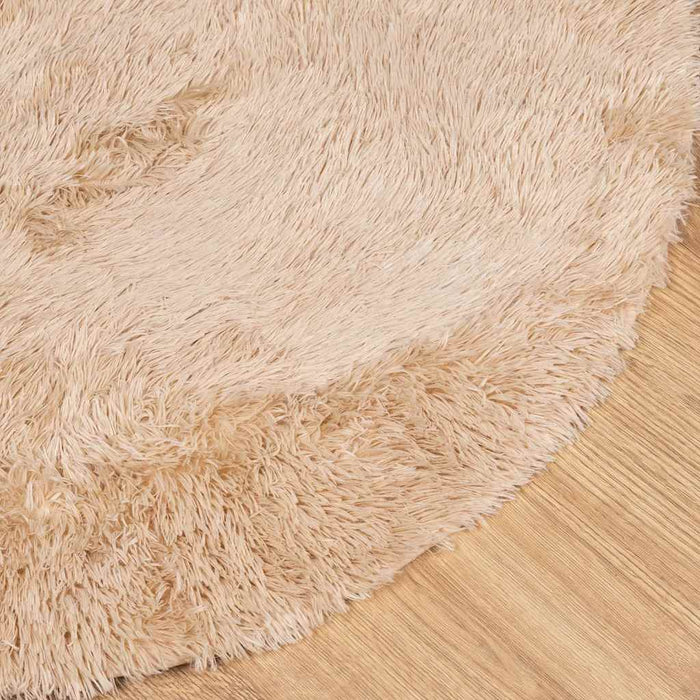 Covor shaggy cu pom înalt, NAVARRA, bej, 100x100 cm, poliester - WALTI WALTI