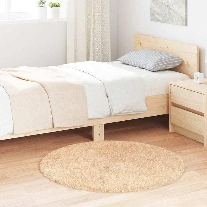 Covor shaggy cu pom înalt, NAVARRA, bej, 100x100 cm, poliester - WALTI WALTI