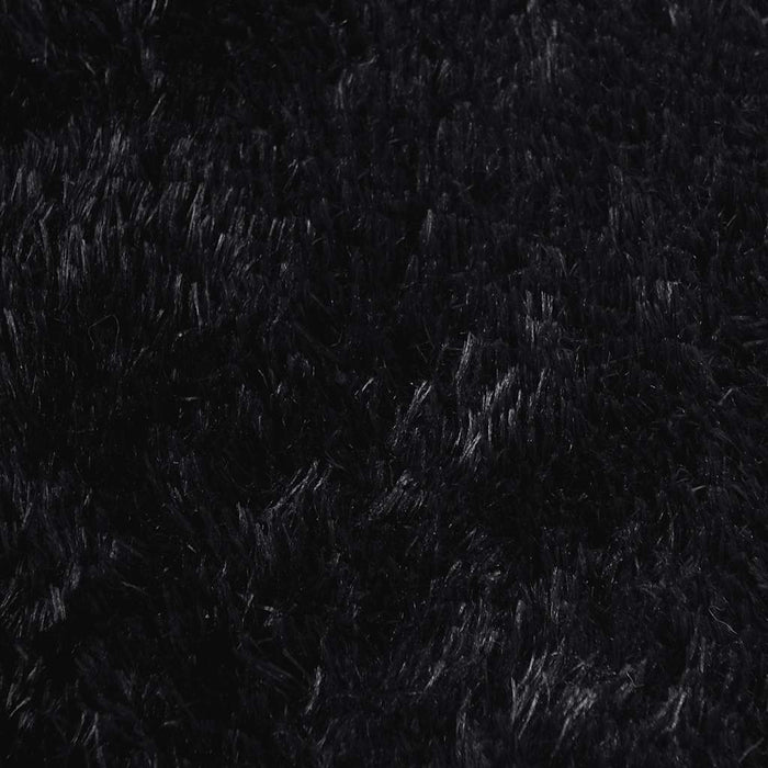 Covor shaggy cu pom înalt, NAVARRA, negru, 100x100cm, poliester - WALTI WALTI