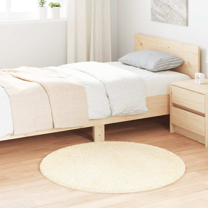 Covor shaggy cu pom înalt, NAVARRA, crem, 100x100 cm, poliester - WALTI WALTI