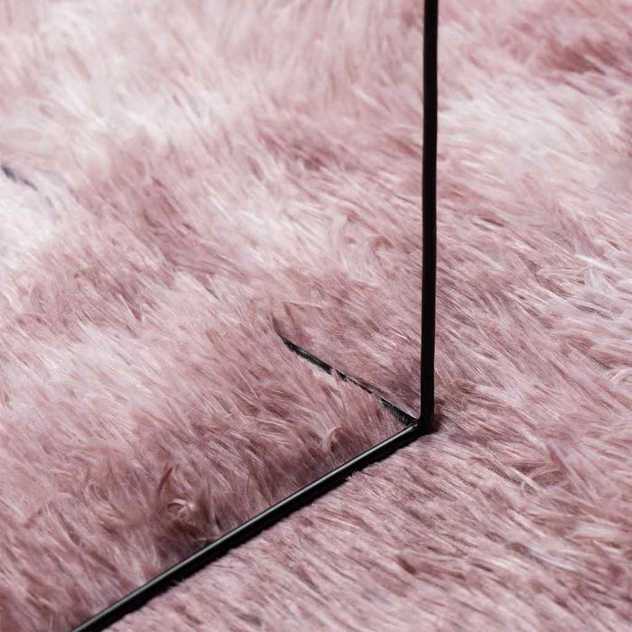 Covor shaggy cu pom înalt, NAVARRA, roz praf, 100x100 cm - WALTI WALTI