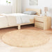Covor shaggy cu pom înalt, NAVARRA, bej, 120x120 cm, poliester - WALTI WALTI