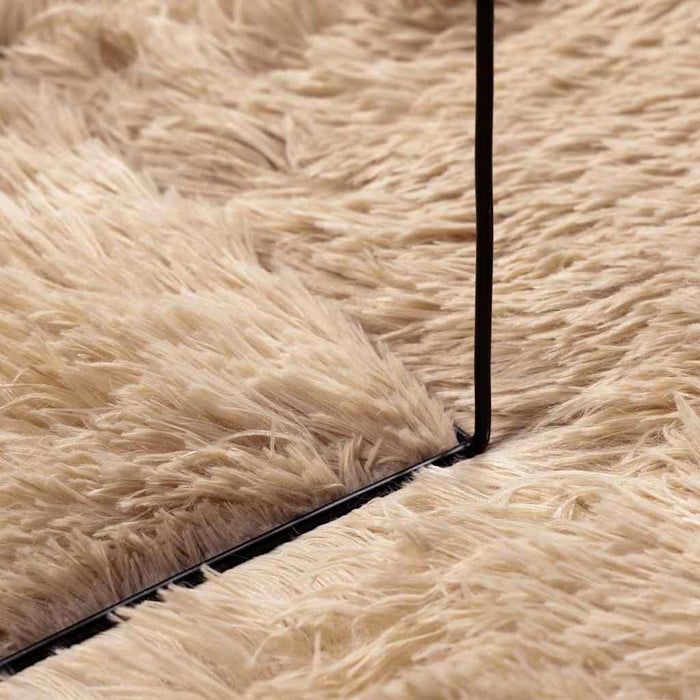 Covor shaggy cu pom înalt, NAVARRA, bej, 120x120 cm, poliester - WALTI WALTI