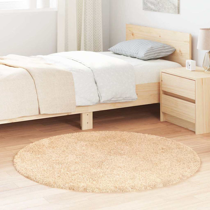 Covor shaggy cu pom înalt, NAVARRA, bej, 120x120 cm, poliester - WALTI WALTI