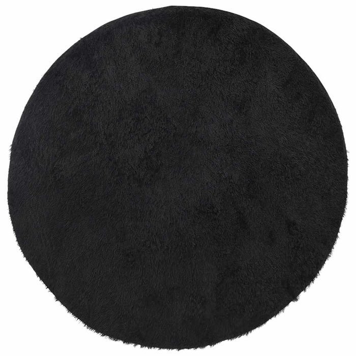 Covor shaggy cu pom înalt, NAVARRA, negru, 120x120cm, poliester - WALTI WALTI