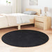 Covor shaggy cu pom înalt, NAVARRA, negru, 120x120cm, poliester - WALTI WALTI