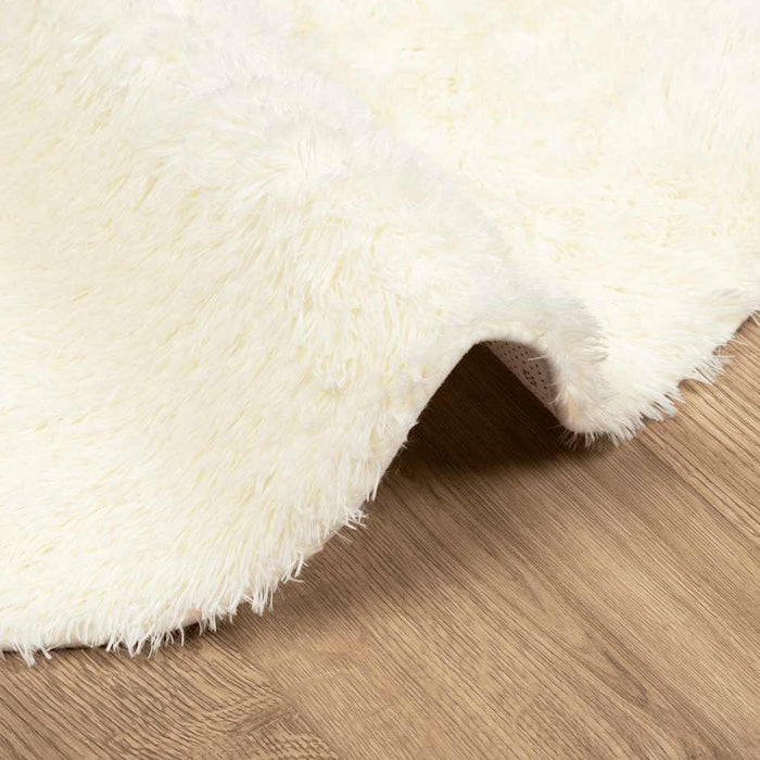Covor shaggy cu pom înalt, NAVARRA, crem, 120x120 cm, poliester - WALTI WALTI