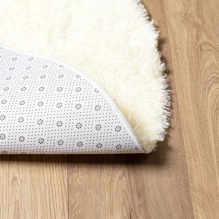 Covor shaggy cu pom înalt, NAVARRA, crem, 120x120 cm, poliester - WALTI WALTI