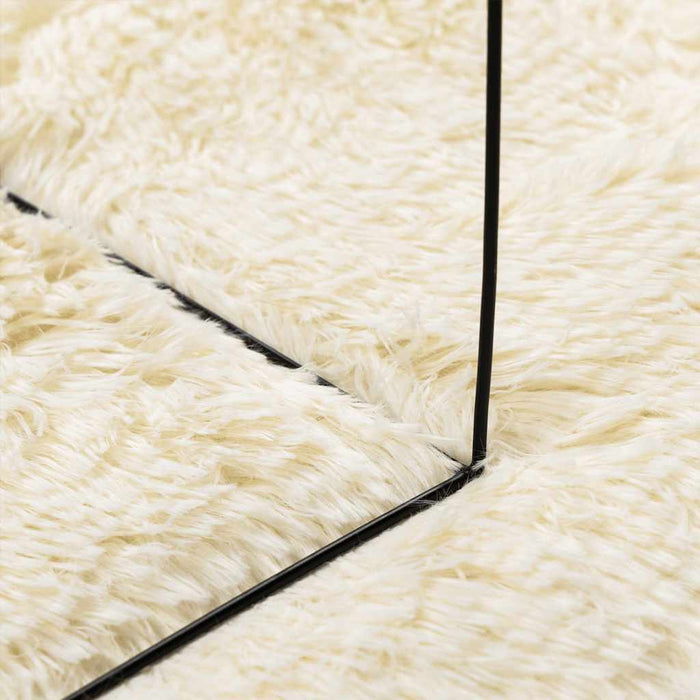 Covor shaggy cu pom înalt, NAVARRA, crem, 120x120 cm, poliester - WALTI WALTI