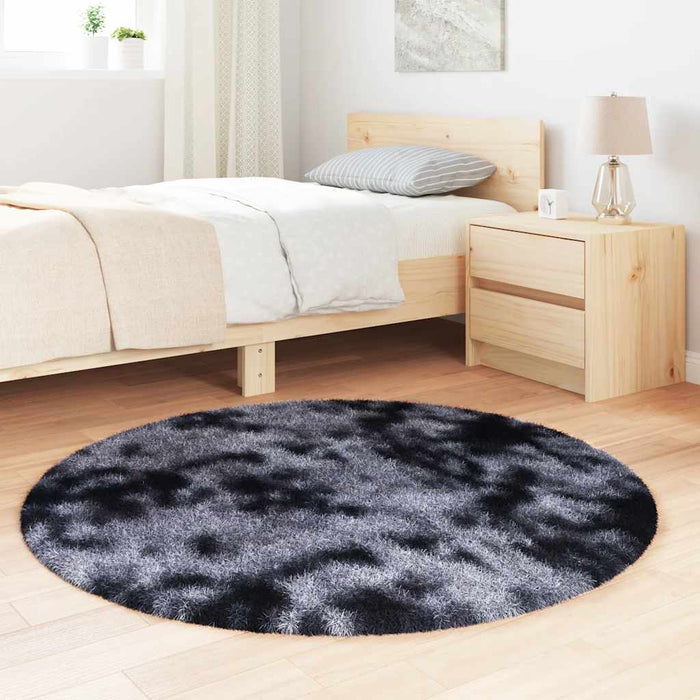 Covor shaggy cu pom înalt, NAVARRA, gri închis, 120x120 cm - WALTI WALTI