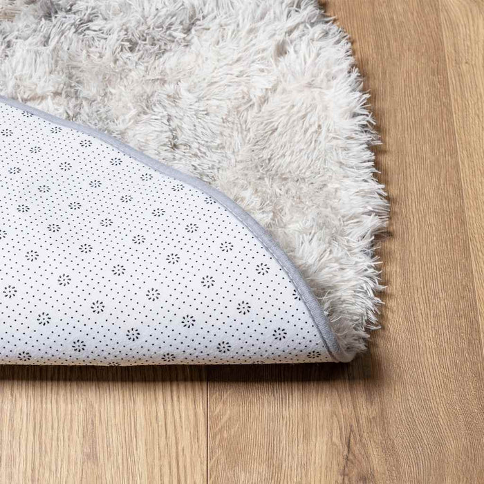 Covor shaggy cu pom înalt, NAVARRA, gri deschis, 120x120 cm - WALTI WALTI