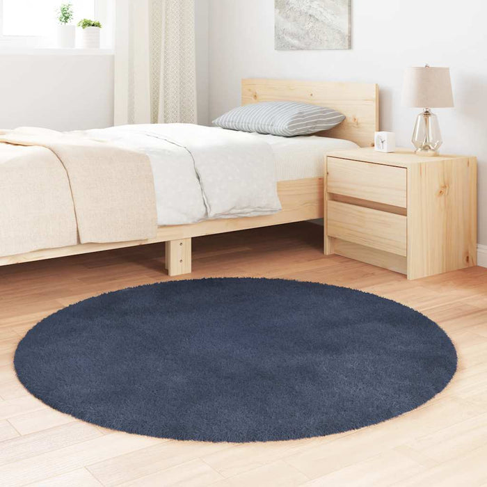 Covor shaggy cu pom înalt, NAVARRA, bleumarin, 120x120 cm - WALTI WALTI