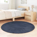 Covor shaggy cu pom înalt, NAVARRA, bleumarin, 120x120 cm - WALTI WALTI