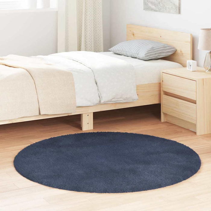 Covor shaggy cu pom înalt, NAVARRA, bleumarin, 120x120 cm - WALTI WALTI