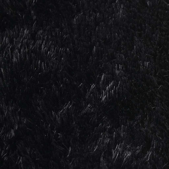 Covor shaggy cu pom înalt, NAVARRA, negru, 160x160cm, poliester - WALTI WALTI